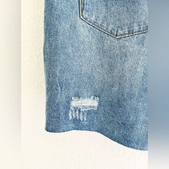 One Teaspoon Free People Jacksons Mid Waist Wide Leg Denim 90’s Shorts 33 NWT - Picture 11 of 13